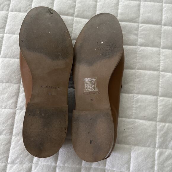 EVERLANE Womens Shoe 10 Modern Loafer Leather Camel Classic Preppy Professional - Picture 14 of 15